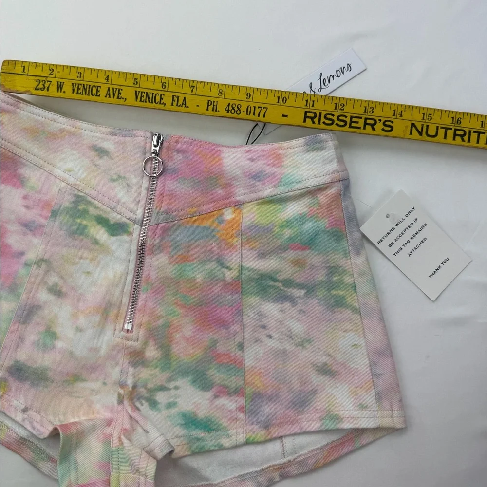 For Love & Lemons Smythe Hot Short XS Pastel Tie Dye Festival‎